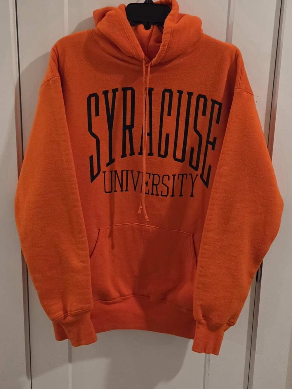 Vintage Russell Syracuse University Orange Double-Lined Hoodie Sweatshirt - XL